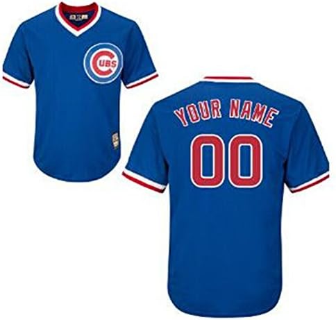 Generic Custom Chicago Cubs Jersey Men Blue Pullover Size S-3XL