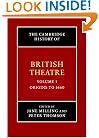 The Cambridge History of British Theatre (Volume 1)