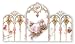 100 Baptism Invitations in English - Baby Girl, 3.5" x 5.5"