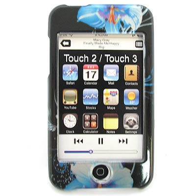 External hard drive:Crystal Hard White case Cover with BLUE Flowers Design Sleeve for Apple Ipod Touch 2nd & 3rd generation [WCS382]