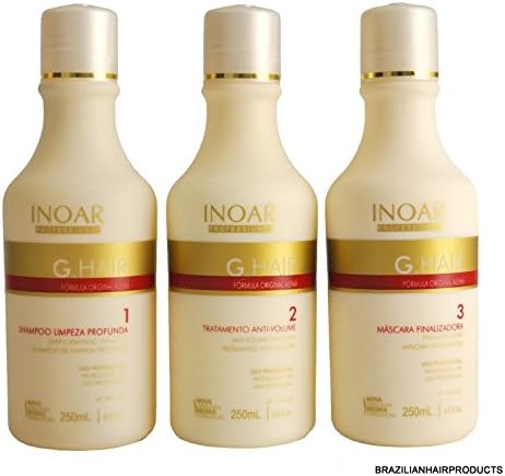 INOAR Brazilian Keratin Ghair Treatment Blow Dry System 3 X 250 ML