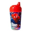 Marvel Spiderman Double Wall Led Light Up Sip Cup, Red