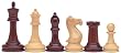 Grand Rosewood Staunton Chessmen - Triple Weighted with 4 inch King