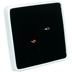 Black & White Ring Display Easel Plastic Jewelry Showcase Unit