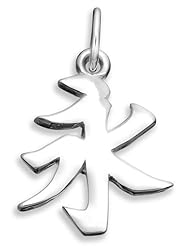 Sterling Silver Japanese/Chinese "Eternity" Kanji Symbol Charm