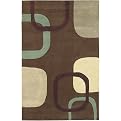 Moving Squares Rug Cocoa/Grape Collectio