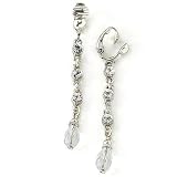 Bella Crystal Linear Drop Clip Earrings