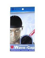 Beauty: KING J Head Gear Stocking Wave-Cap 2pcs Black (Model: 061)