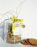 Chocolate Chip Cookies in Handblown Glass Cookie Jar
