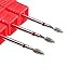 MZCMSL 3pcs Flame Shape Diamond Cuticle Clean Bits, 3/32 Shank Dry Manicure Drill Bits
