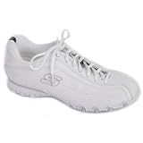 41QgTeTNwlL. SL160  Skechers Womens Bikers Flaunt Sneaker,White,7.5 M US