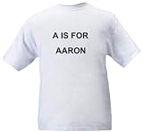 A Is For AARON - Name-series - Heather Grey or White T-shirt
