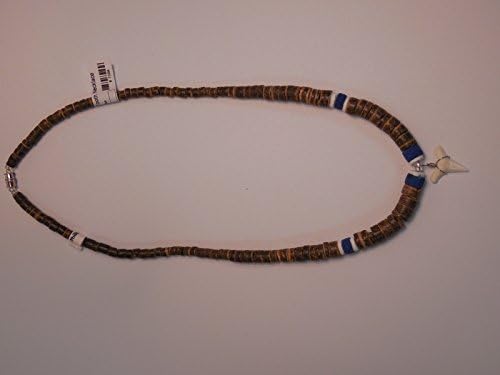 Unisex-Adult Sharks tooth Necklace 18" Blue/Brown