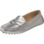 Amiana Women's 15/A0555 Slip-On Loafer,Silver,39 EU (US Women's 9 M US)