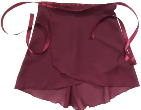 Burgundy Georgette Wrap Ballet Skirt Adult Sizes