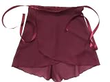 Burgundy Georgette Wrap Ballet Skirt Adult Sizes