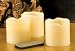 Flameless Three Pack of Ivory Pillar Candles with Remote Control - 3