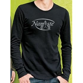 NAMASTE Yoga Clothing Adult Lightweight Thermal Tee - Black