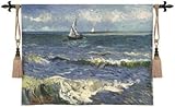 Tapestry Wall Hanging Seascape Near Les Saintes by Van Gough [Kitchen]