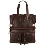 Brushstroke Sally Convertible Tote Color: Brown-B