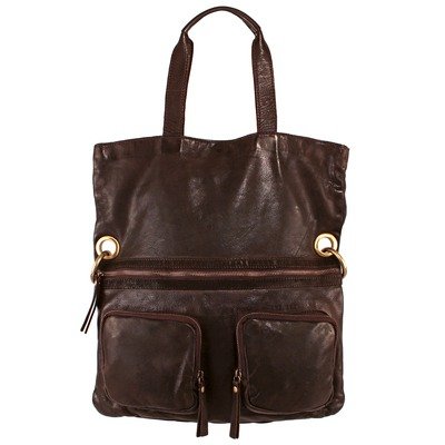 Brushstroke Sally Convertible Tote Color: Brown-B
