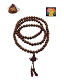 Tibetan Buddhist Bodhi Seeds Prayer Beads Mala with a Free Hinky Imports Om Hemp Gift Bag