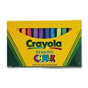 Colored Drawing Chalk Assorted Colors 12 Sticks/Set