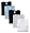grau, hellblau, weiss, 2 x schwarz