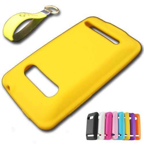 HTC Evo 4G Extended Battery Silicone Case (Yellow) + Exclusive Black And Green Color Key Chain