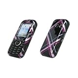 Premium Black with Pink Plaid Design Snap-On Cover Hard Case Cell Phone Pro ....