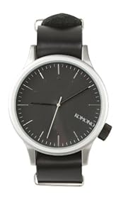 Komono - Magnus Mens Large Metal Case Watch - Silver Black