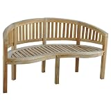 Ambientehome 62778 3er Bananen Bank, ca. 150 cm breit, Teak