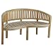 Ambientehome 62778 3er Bananen Bank, ca. 150 cm breit, Teak