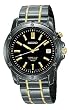 Seiko Men's SNQ045 Perpetual Calendar Black Ion Watch