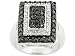 1.75CTW BELLA LUCE BLACK SIMULANT AND WHITE DIAMOND SIMULANT STERLING SILVER RING