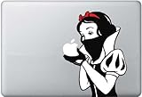 Snow White with Red Bow Decal - Vinyl Macbook / Laptop Decal Sticker Graphic