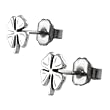 Sterling Silver 4 Leaf Clover Stud Earrings