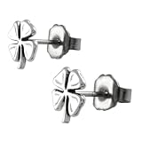 Sterling Silver 4 Leaf Clover Stud Earrings