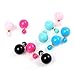 Ulike2 Hot Selling Noble Fashion Elegant Double Sided Pearl Earrings Ear Studs-5 Pairs