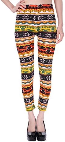 Women NEW Christmas Snow Snowflake Pattern Legging Tight Pant