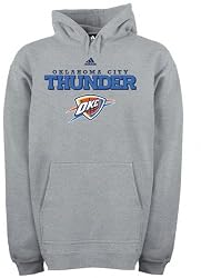 Oklahoma City Thunder Grey adidas True Fleece Hooded Sweatshirt