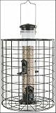 Audubon 15 Inch Squirrel Proof Caged Tube Feeder 1qt Capacity