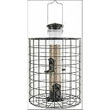 Audubon 15 Inch Squirrel Proof Caged Tube Feeder 1qt Capacity