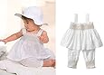 3pcs Baby Toddler Girl Ruffle Top+Pants+Hat Outfit Set 6-9 M White