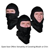 Soft-stretch Head Cover replacing Spray Sock Balaclava, Black, Open-face Design, 6 Pack