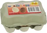 Six Wooden Play Eggs