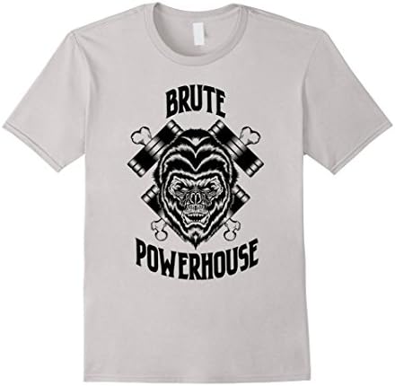 Men's Gym Shirts: Brute - Powerhouse T-shirt Medium Silver