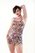 Sexy Zebra Tattoo Flowers Burnout Tunic Sheer Tattoo Tunic