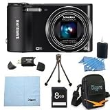 Samsung WB150F Smart Wi-Fi Digital Camera Bundle Includes 8 GB Memory Card, Card Reader, Deluxe Carrying Case, Mini Tripod, and 3Pcs. Lens Cleaning Kit.