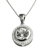 Goldmaid Damen-Collier 585 Wei�gold 28 Diamanten 1 Weisstopaz 0,15ct Pa C2064WG